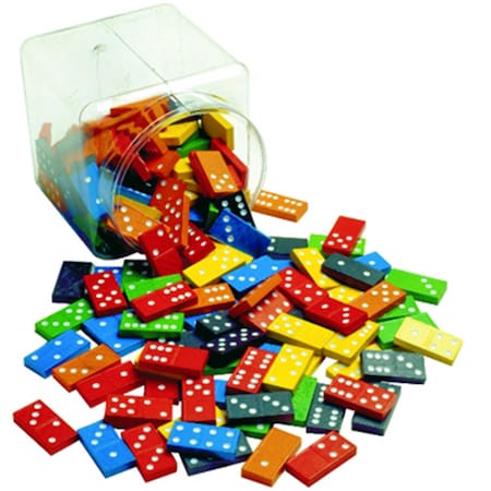 Endless Games Double 6 Color Dominoes 168 Pcs In Storage Bucket EN65118